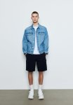 Regular Fit Nylon Cargo Shorts - Blue