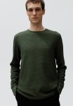 Slim Fit Waffled Jersey Top - Khaki Green