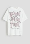 Oversized Printed T-Shirt - White