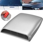 Natgic Universal Car Air Flow Decorative Intake Hood Scoop Turbo Bonnet Vent Cover Silver
