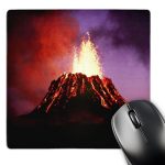 3DROSE Llc 8 X 8 X 0.25 Inches Hawaii Volcano Eruption At Night Mouse Pad MP_8120_1