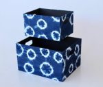 Blue Tie Dye Fabric Open Box