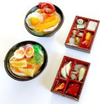 4PCS Funny 3D Ramen & Sushi Refrigerator Magnets Strong Magnetic Decorative Collectibles Cute Kitchen & Home Office Decor For Ra
