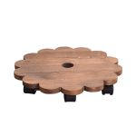 25CM Flower Design Wooden Plant Tray