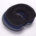 Short Plush Pillow Cover U-shaped Pillow Portable Nap Pillow Outdoor Travel Neck Support Pillow