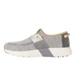 Heydude Men's Sirocco M Sport Mode Light Grey white Size 8 Men's Shoes Men Slip-on Sneakers Comfortable & Light-weight
