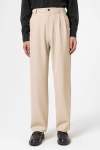 Mens Plain Trousers In Beige - Beige XL