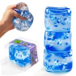 Squishy Ice Cube Stress Balls - 3PACK Sensory Squeeze Ice Toy Stress Balls For Kids And Adults Anxiety Relief - Funny Fidget Bal