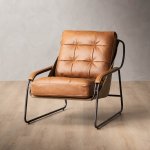 Atley Leather Armchair Tan