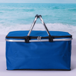 Insulated Folding Picnic Basket Cooler - Green