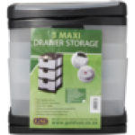 Gsi Black 3 Maxi Drawer Storage Unit