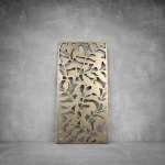 Laser Cut Screen - Design 058 - 2000 X 1000 X 20 Matt Gold Outdoor