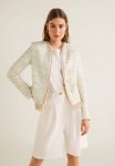 Tweed Jacket - White & Beige