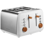 Boden Stark Anson Collection 4 Slice Ss Toaster White