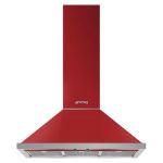 Smeg KPF9 90CM Portofino Aesthetic Decorative Wall Hood Red