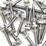 250PCS 410 Stainless Steel External Hexagonal Drill Tail Screws Stainless Steel Self Tapping Tek Screw Series 8 Hexagonal Head S