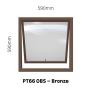 Aluminum Window Value Range Bronze Top Hung PT66 1 Vent W600MM X H600MM