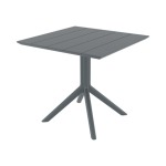 Paris Polypropylene Dining Table Large Black White Taupe Drak Grey - Taupe