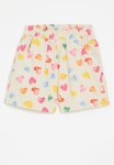 PoP Candy Heart Print Shorts - Pink & Ecru