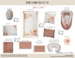Cot Duvet Bedding Boho Flower Rustic Set