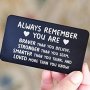 Engraved Metal Wallet Card Love Note Card For Expressing Love Wallet Card & Gift For Birthday Boyfriend