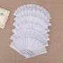 1pcs Elegant Folding Dance Fan With Glittering Silver Artistic Floral Design - Durable Lightweight Plastic Lamp Shade Material For Chinese Wedding Gifts Stage Performances