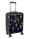 Ted Baker Wild Iris 4-WHEEL Carry On Trolley Case Black