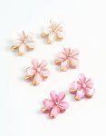 Goldair Gold Pink Diamante MINI Flower Claw Clips 6-PACK