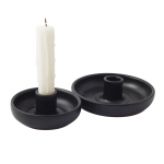 Dish Candle Holder - 13CM Dia X 5CM H Whisper Grey