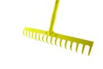 Rake 16 Teeth Yellow Steel Handle