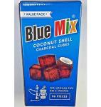Blue Mix Coconut Shell Charcoal Cubes 96 Pcs