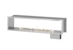 Linear Double Sided Built-in Flueless Gas Fireplace - 1010MM Stainless Steel