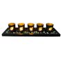 Wooden Leaf Candle Holder Set With 5 Glass Cups