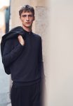 Slim Fit Zip-top Fine-knit Jumper - Navy Blue