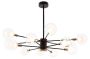Bright Star Lighting Black And Gold Chandelier With LED Centre Light