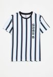 Polo Boys Liam Vertical Stripe Printed Tee - Navy