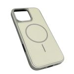 Cover Compatible With Iphone 16 Pro - White Synthetic Leather Back Case