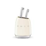 Smeg Stainless Steel Knife Block Set Cream