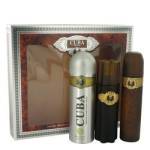 Cuba Gold Gift Set By Fragluxe - 3.4 Oz Eau De Toilette Spray + 1.17 Oz Eau De Toilette Spray + 6.7 Oz Body