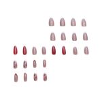 24 Piece - Press On Nail Set With Cherry Design - Multi Colour