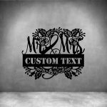 Mr And Mrs 3 With Custom Text - 450MM Grey