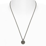 Man. Lewis Pendant Necklace -ruthenium grey