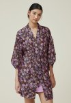 Cotton On Scattered Daisy Digital Orchid - Satin Robe