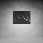 House Number D23 - 300 X 500 Matt Black No