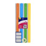 Marlin 10PC Combo Pack: 4 X Colour Kraft Rolls 480 X 700MM 4 X Poly Rolls 480 X 700MM X 30MICRON 12 X Blue