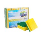 Ultra Clean Scouring Sponges W Grip 10PC