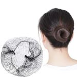 100 Pcs 28 Inch Invisible Hair Nets Bun Cover Elastic Edge Mesh Hairnet Stretch Cap For Food Service Ballet Bun Sleeping