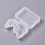 Ghost White Silicone Mould Making Rectangle Ocean Pendant 65X45X10MM
