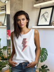 Lightening Leopard Vest - White - Xlarge
