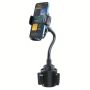Car Phone Mount With Flexible Gooseneck - Secure Dashboard & Cup Holder
